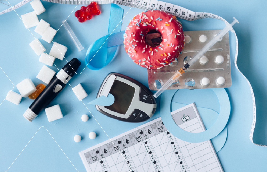 remédios e aparelhos para tratamento de diabetes